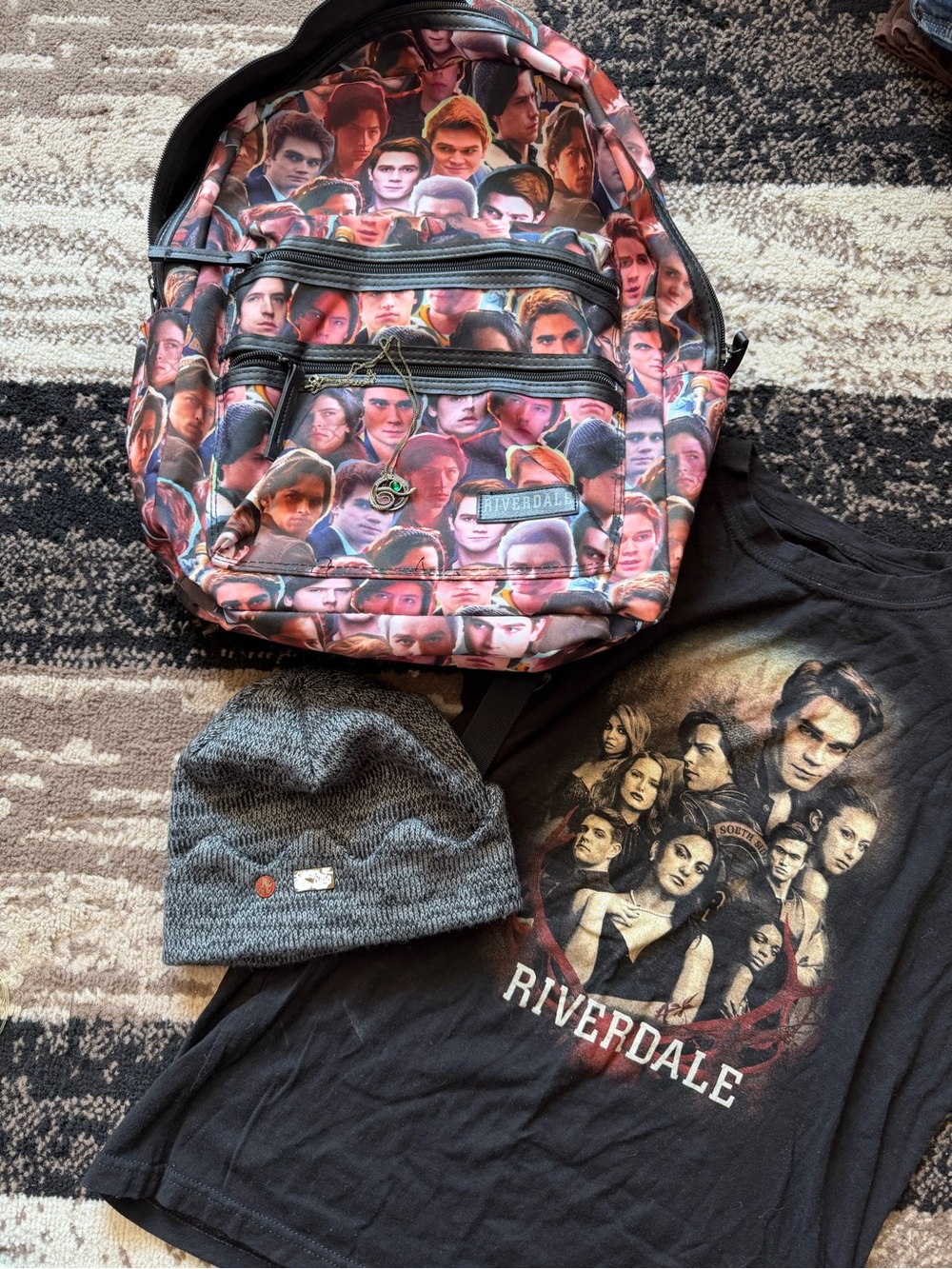 Riverdale bundle. backpack, necklace, beanie, & necklace.